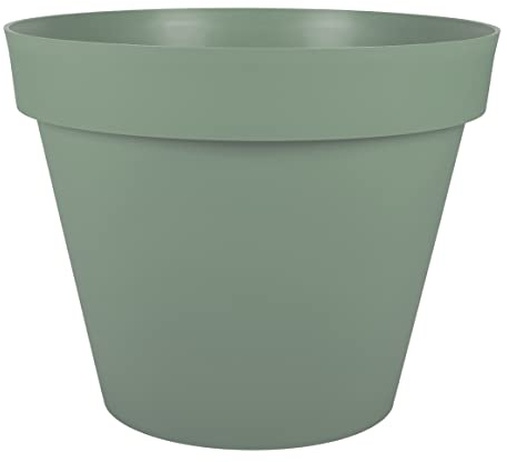 EDA - Pot de Fleur Rond Toscane Ø 60 cm - Volume 76 L - Ø 59 x H.47 cm - Vert Laurier