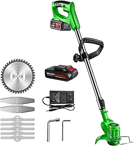 RALIRA Tagliabordi Elettrico a Batteria Tagliaerba per impieghi gravosi Tagliabordi Tagliabordi Attrezzo da Giardino Caricabatterie Standard Americano 118VF / Batteria × 1-118VF/batteria