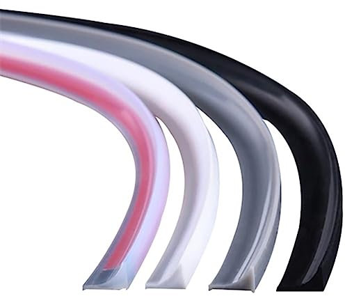 ElicNa Zusammenklappbare Duschtürdichtung Aus Silikon Duschwasserstop for Rahmenlose Duschtür Schwallschutzleiste Dusche Selbstklebend (Color : Klar, Size : 10m/393 inch)