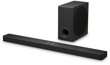 LG DS90TY 5.1.3 Dolby Atmos Soundbar (570W) mit kabellosem Subwoofer (Wow Cast, HDMI, Bluetooth) [2024], Schwarz
