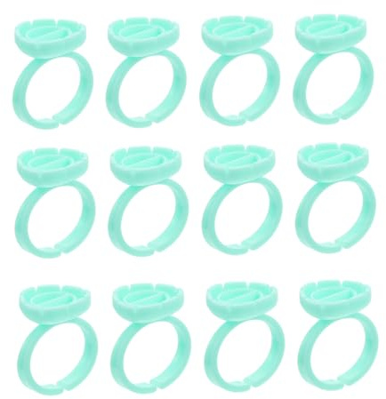 HONMEET Pigmentringbecher aus Kunststoff Blau Schnell und Leicht zu Reinigen 100 Stück Packung für Wimpern und Augenbrauenfärben
