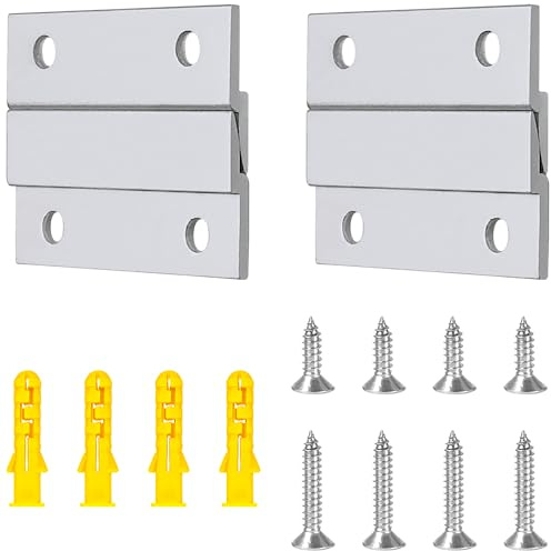 Set di 4 morsetti a Z per appendere cornici a Z, in metallo a forma di Z, tacchetti francesi per appendere specchi, immagini, mensole, lavagne bianche e cornici artistiche (5 cm)