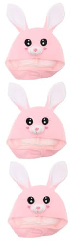 Alasum 3stücke Bunny Hat Plüschkaninchen Mit Ohren Lustige Foto-requisite Für Ostern Bequeme Ganzkopf-bedeckung Für Kostüm-party Und Winteraccessoire