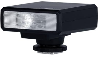 Rollei Mini Flash 12s Clip-on Flash, Multi-Compatible Hot Shoe for All Camera Models, 10 Wattsec Power, Guide Number 12, Automatic & Manual Mode, Ultra Compact and Lightweight, 110 Flash Trigger
