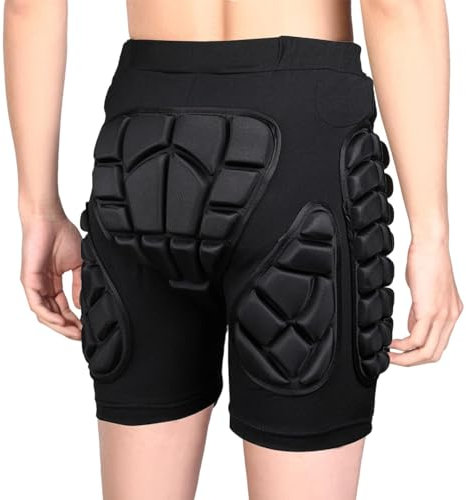 Gupcaqosjw Pantalones Cortos Acolchados Protectores, Protector De Cadera para Snowboard , Almohadilla para Patinar, Protección para El Coxis para Hombres Y Mujeres, Diseño De Banda Elástica(M-XXXL)