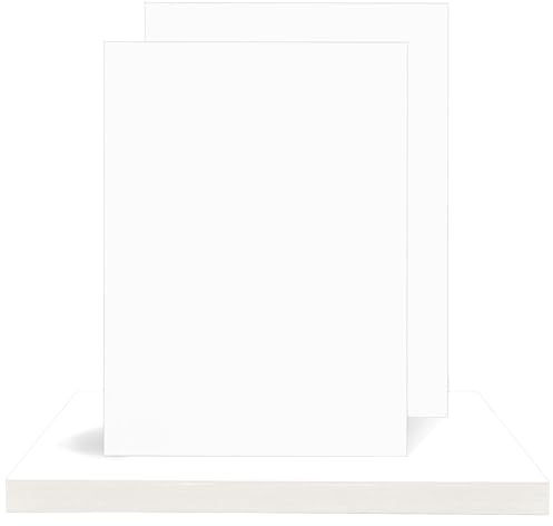 Chuanhylis 60 Stück Dickes Papier A4 zum Drucken, 21 X 29cm Pappe zum Basteln, Dickes Druckerpapier A4 für Basteln, Fotokarton, Visitenkarten, Präsentationen, Einladungs-Karten (Weiß)
