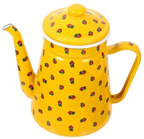 VALICLUD Tetera Esmaltada Multipropósito Vintage Mango Antivapor Para Estufa Calentador De Agua y Tetera Para Campamento