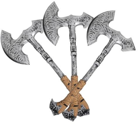 VALICLUD 3 Hachas De Plástico Vikingas De Halloween para Disfraces Casas Embrujadas Y Fiestas De Halloween.