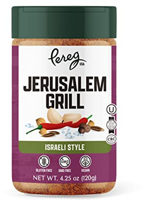 Pereg Jerusalem Spice Seasoning (120g) - Israeli Savory Spice Mix with Cumin, Coriander, Allspice, Garlic & Paprika – Grilling – BBQ Spice Rub - Non-GMO, Kosher & 100% Natural