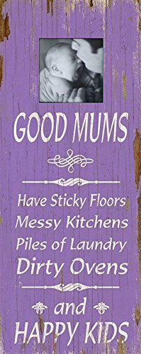 Großer Bilderrahmen aus Holz Art Wandtattoo flieder – Good Mums Happy Kids