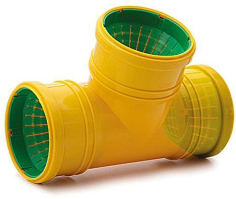 Té KDR 14 Tuyau de drainage DN80, DN100 universel Drainage Raccord de dérivation 90 °