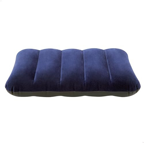 Intex 68672 - Almohada Hinchable flocada, 43 x 28 x 9 cm, Color Azul