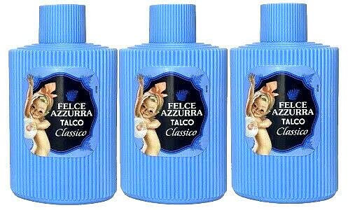 PAGLIERI - Felce Azzurra - Body Powder (Talc) 3x 200 g Dispenser.