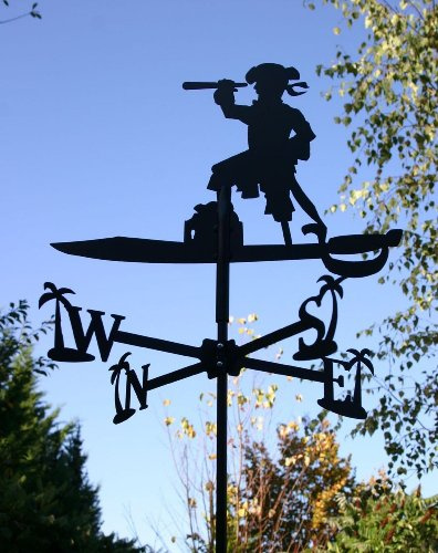 PIRAT Wetterfahne aus Stahl klein ca. 74 x 44 cm