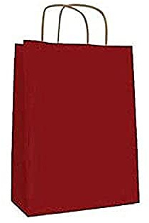agipa 101647 Papiertragetasche - aus Kraftpapier mittel, rot
