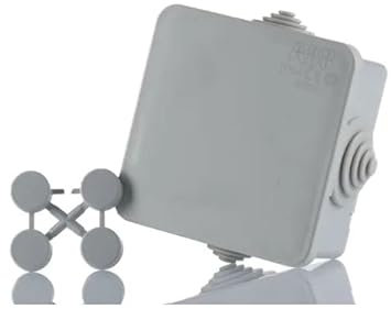 ABB IP44 Water Resistant Cable Connector Unit - T Box Hafobox - Shockproof Indoor/Outdoor Box - 65 x 65 x 32mm
