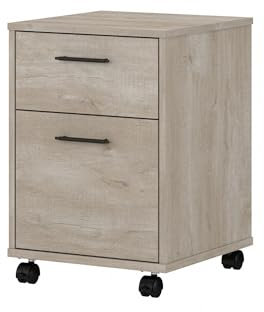 Bush Furniture 2 lådor mobilt arkivskåp, konstruerat trä, tvättat grå