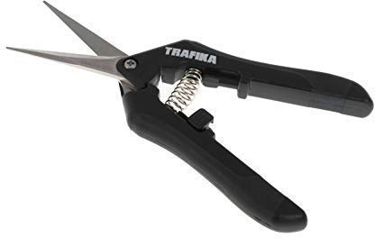 TRAFIKA Forbici per Potatura Lama Dritta / 100% Inox Design ergonomico/Adatte per colture idroponiche/Cesoie da Giardino Professionali