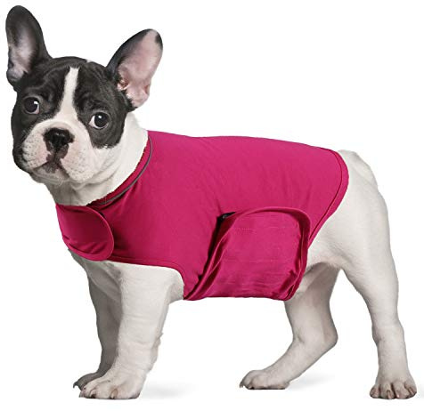 YUKOOL ångest kappa för hundar, lätt wrap lugnande väst, hund ångest jacka, används för omedelbar terapi för överspänning i blixten och fyrverkerier för att hålla lugnande komfort (S,rosröd)
