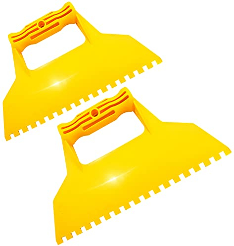 AERZETIX - C50030 - Satz von 2 - Zahnspachtel Rakel Glätten gezahnt für die Endbearbeitung - 225mm - Handwerkzeuge für Bauwesen - Mauerwerk/Maurer/Putz/Gips