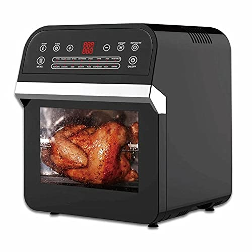 Air Fryer 12L 1600W Air Fryer Four Grille-Pain rôtissoire et déshydrateur avec écran numérique LED pour réchauffer ou Griller (Couleur : Noir, Taille : 12L) (Noir 12L)