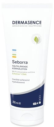 DERMASENCE Seborra Hautklärende Körperlotion, 200 ml | Körperlotion für unreine Haut und Reibeisenhaut, mit 10 % Glycolsäure und Urea, porenverfeinernd, nicht komedogen
