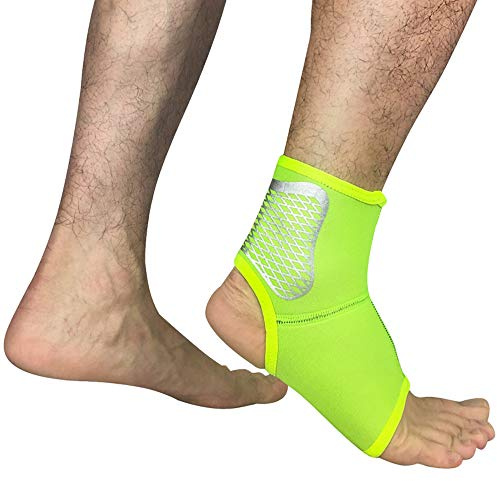 LTLCLZ 1Pcs Soporte De Tobillo Proteger Correa De Compresión De Abrazadera Achille Tendón Tendón Esguemor Protectores De Pie De Pie Corriendo Banda Deportiva Banda De Acondicionamiento,Verde,XL