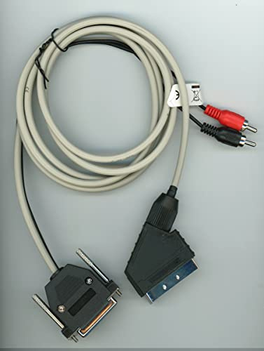 RGB Scart TV Kabel (echter 23 Pin Connector) mit extra Soundeingang kompatibel für Amiga
