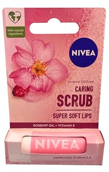 2 In 1 Lip Balm & Scrub, Wild Rose, 0.17 oz (4.8 g), Nivea