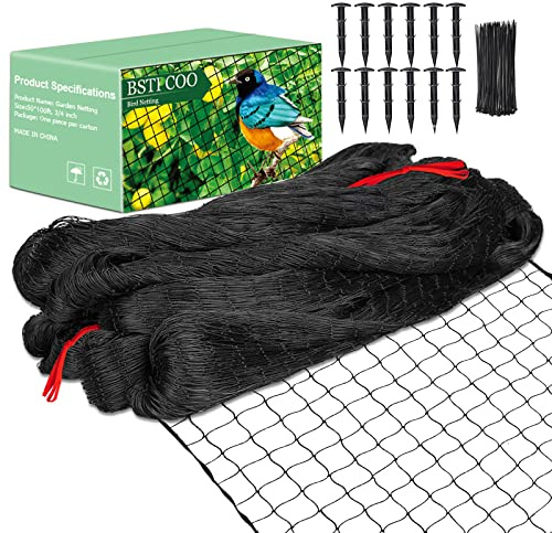 BSTPCOO Bird Netting 50'x100' with 3/4 Mesh Hawk Net for Chicken Run,Poultry Netting Heavy Duty Nylon Aviary Net for Chicken Coop Roof Garden Nettings for Fruit Trees Plant