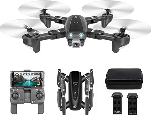 LUXWALLET TT Pro Drone 5 GHz avec caméra HD, GPS et sac de transport, distance de 30 km/h-500 mètres, noir