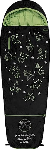normani Wasserdichter Kinderschlafsack Deckenschlafsack Camping Outdoor Reise-Schlafsack - Erweiterbarer Kinderschlafsack 100 cm - 155 cm Körpergröße Grün OneSize