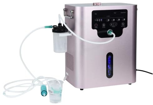 GERAZAHO 2023 Máquina de inhalación de hidrógeno de Gran Flujo,generador de Gas de hidrógeno con inhalador H2,99,99% de Alta pureza,ionizador PEM,Alivia la Fatiga