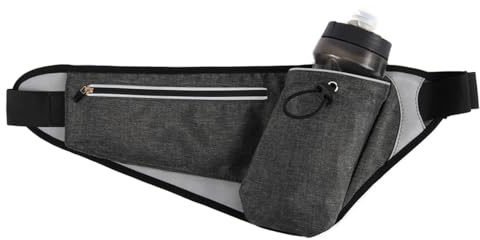 Laufgürtel für Handy, Wasserdicht Gürteltasche mit Getränkehalter, Verstellbare Hüfttasche Lauftasche Joggen Handytasche für Damen und Herren (ohne Wasserflasche)