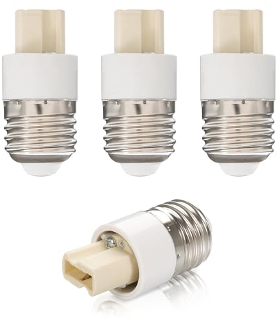 I-SHUNFA Convertitore adattatore da E27 a G9, portalampada per LED, alogene, lampadine a risparmio energetico, AC 220 V, confezione da 4