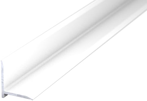 (12,83EUR/m) NALine Abschlussprofil Wand | 15 x 13 x 1000 mm | weiß Pulverbeschichtet | Innenwinkel | Bodentiefe Fenster Balkon Abschluss | Sockelprofil | Wandabschlussleiste