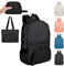 Ultraleichter, faltbarer Rucksack, 25 l, klein, wasserabweisend, langlebig, verstaubar, für Damen und Herren, Outdoor, Camping, Wandern, Reisen, Wandern, Radfahren, Einkaufen, Schwarz , One size
