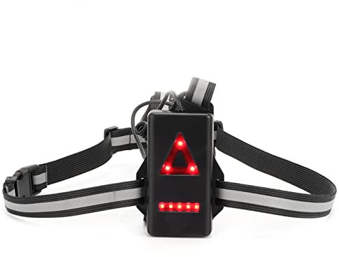 Garosa Lauflicht, Nachtlauflichter, LED-Sicherheitswarnlicht für Brust und Rücken, für den Außenbereich, IP44, Wasserdichte Lampe, Wiederaufladbar über USB, für Freihändige Taschenlampen