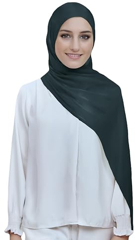 Lina & Lily Damen Hijab Kopftuch Schal mit Glanz-Schimmer Für Muslimische Frauen
