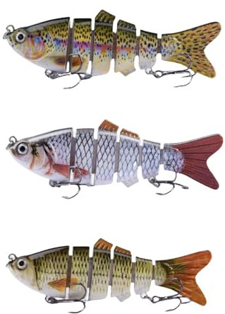 Mrltau 3 pcs Topwater Angelköder, Angel Zubehör, Angelköder Set, KöderfischeSüßwasser Salzwasser Angelzubehör, Angeln Geschenk für Männer, Jerkbait, Zander Köder