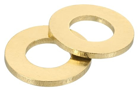 QUARKZMAN M12 Unterlegscheibe, 30 Stück Messing Ring Unterlegscheiben 24mm OD 2mm dick Metall Dichtungsring für Schrauben Bolzen Muttern