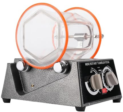 LALABU Elektrische Rotationspoliere, Poliertrommel Schmuck-Poliermaschine, 220V 45W Tumbler Polisher Rotary, Walzpoliermaschine Barrel Poliermaschine mit Fassungsvermögen 3L Tragfähigkeit 3kg/6,6