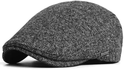 EKMTBJXY Schiebermütze Herren Baumwolle Flatcap Schirmmütze Cabbie Cap | Robustes Polyester-Baumwoll-Mischgewebe, verstellbar, atmungsaktiv und bequem, mit klassischem Vintage-Design für den Alltag
