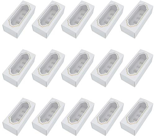 NAMOARLY Baking Boxes with Window for Macarons 5 Macarons Dessert Packing Boxes Easy to Use