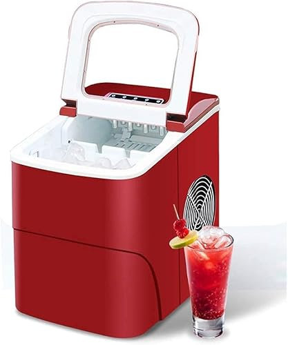 Gelatiera automatica, 15 kg di gelato / Macchina elettrica piccola 24 ore, Lce Cube Machine Bullet (rosso)