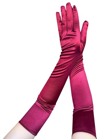 krautwear Gants de soirée en satin pour femme (52 cm) dans de nombreuses couleurs