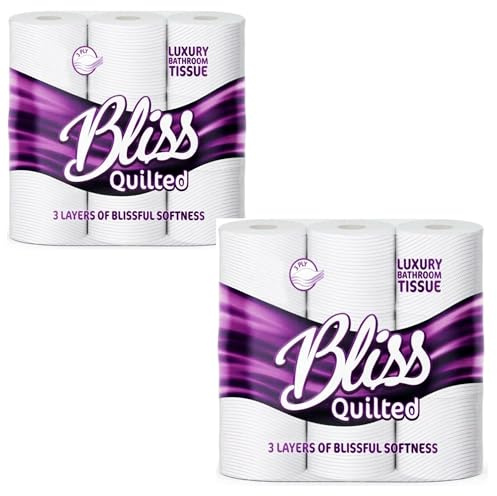 Luxuriously Soft 3 Ply Strong Quilted Bathroom Washroom Tissue