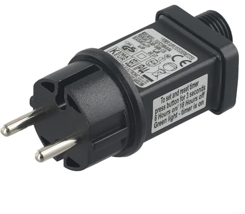 Alimentatore a LED da 31 V, trasformatore da 6 W, con 8 modalità di illuminazione, funzione timer, funzione memoria IP44, 31 V, 6 W, alimentatore per illuminazione natalizia, catene luminose e luci