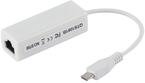 Adaptador Ethernet, Micro USB a RJ45, Tarjeta de Red Rápida para Placa Base de 1,3/W, Admite 10/100 Mbps, Adecuado para Entusiastas de la Tecnología