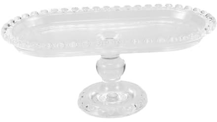 Kristallglas Desserttablett Käseplatte Brett Transparent Obstständer Tower Display für Nüsse Obst und Snacks Dekorative Servierplatte für Partys und Veranstaltungen